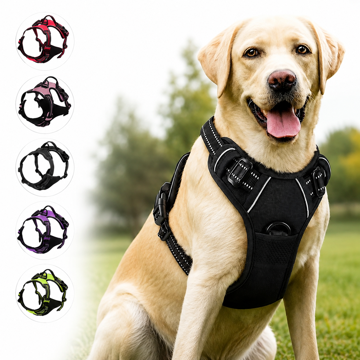 Harnais pour Chien Doux et Respirant en Maille – Grande Taille